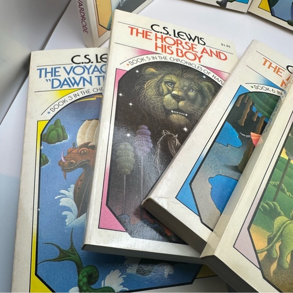 Vintage The Chronicles of Narnia 7 Book Box Set by C S Lewis 1978 Paperback - Picture 8 of 13
